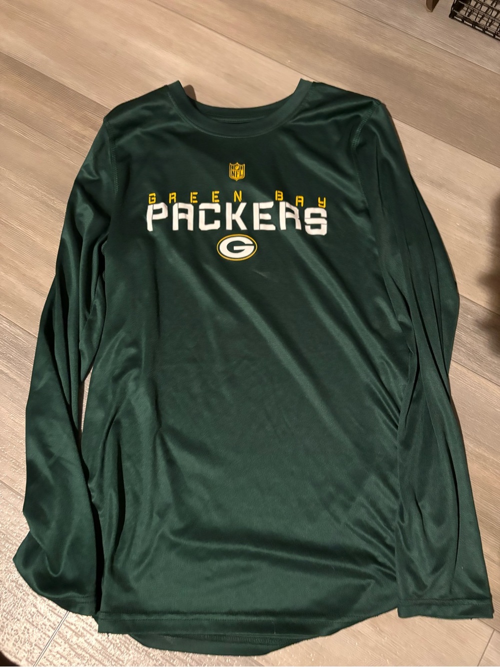 NFL Green Long Sleeve Tee with Yellow & White Accents